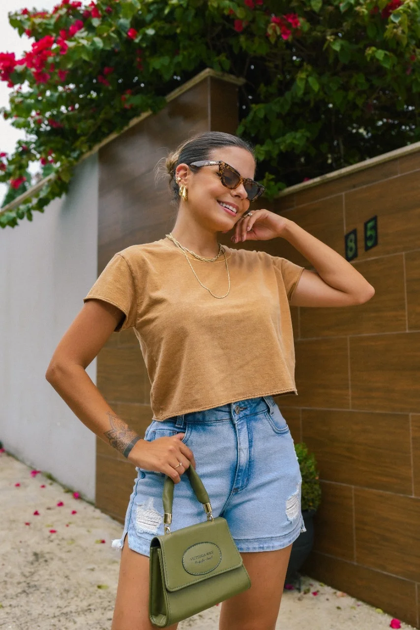 Cropped Estonado Camel - Imagem 3