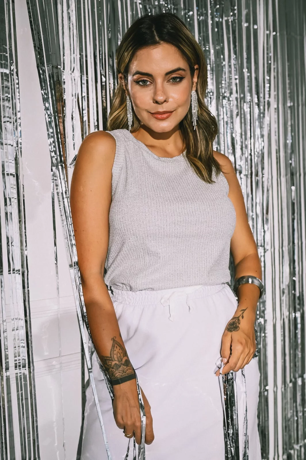 Regata Feminina Lurex Prata