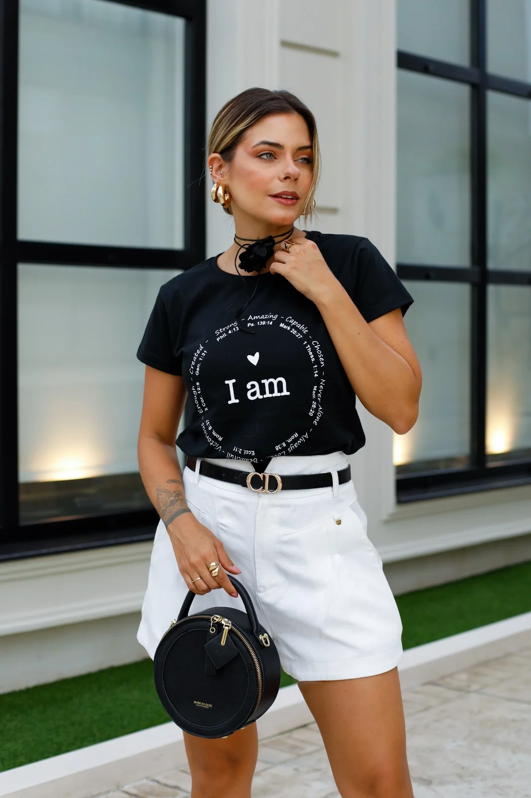 Tshirt Feminina Básica Preto I'Am - Imagem 2