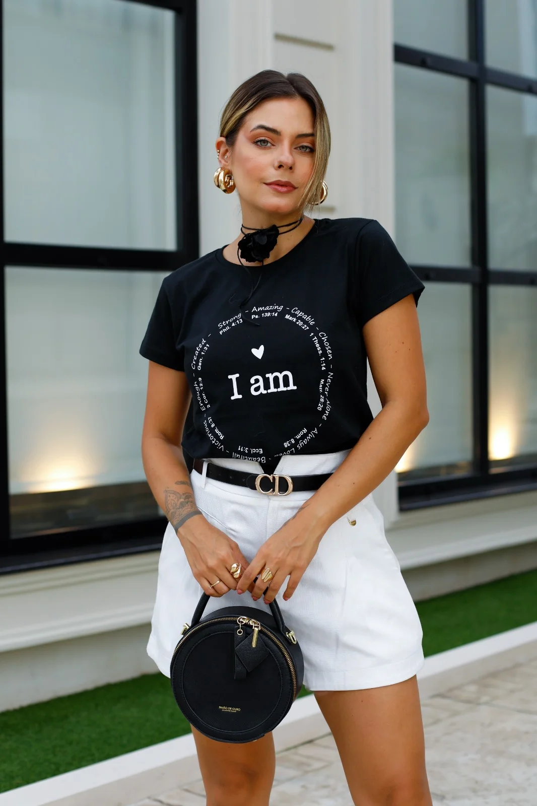 Tshirt Feminina Básica Preto I'Am - Imagem 3