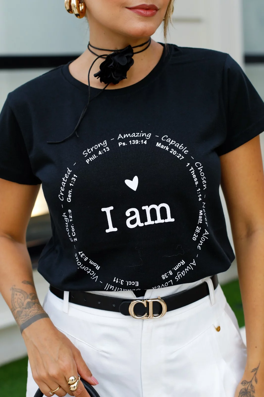 Tshirt Feminina Básica Preto I'Am