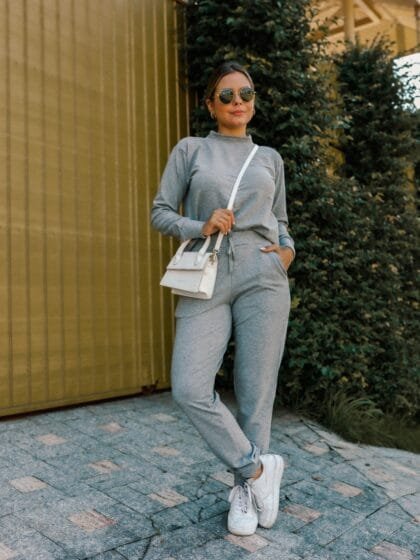 Conjunto Feminino Comfy Cinza Mescla