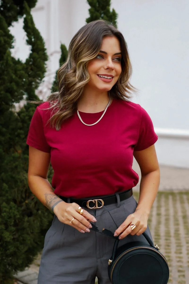 Tshirt Feminina Estonada Lisa Cereja