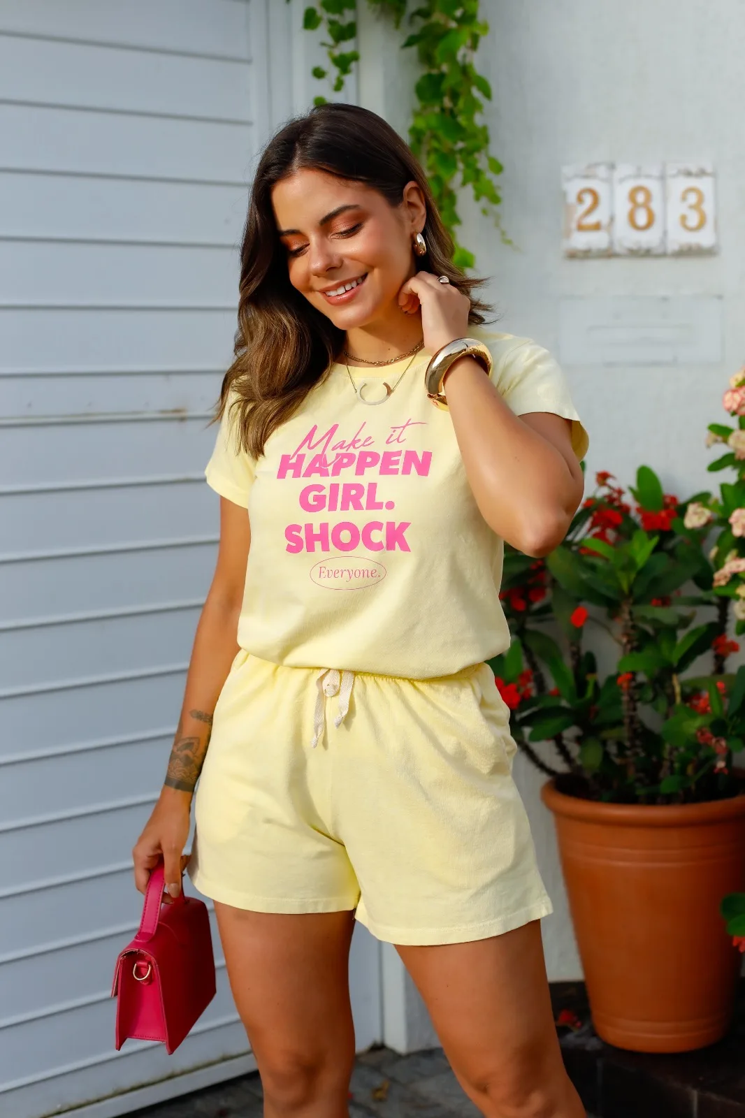 Tshirt Feminina Amarelo Happen - Imagem 3