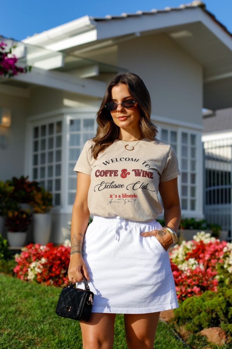 Tshirt Feminina Estonada Camurça Coffe - Image 4