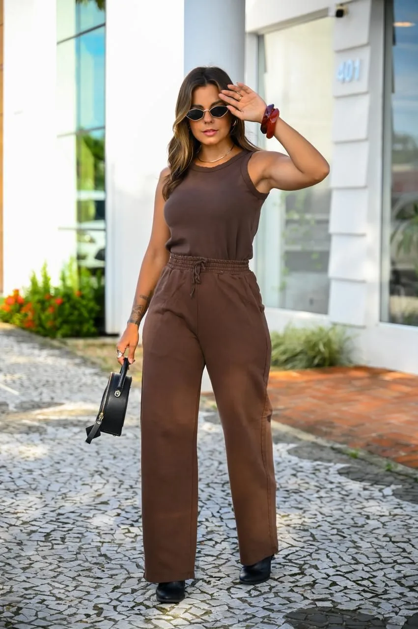 Regata Feminina Estonada Café - Imagem 4