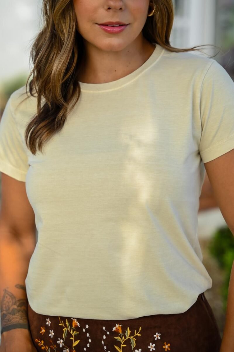 Tshirt Feminina Estonada Lisa Areia