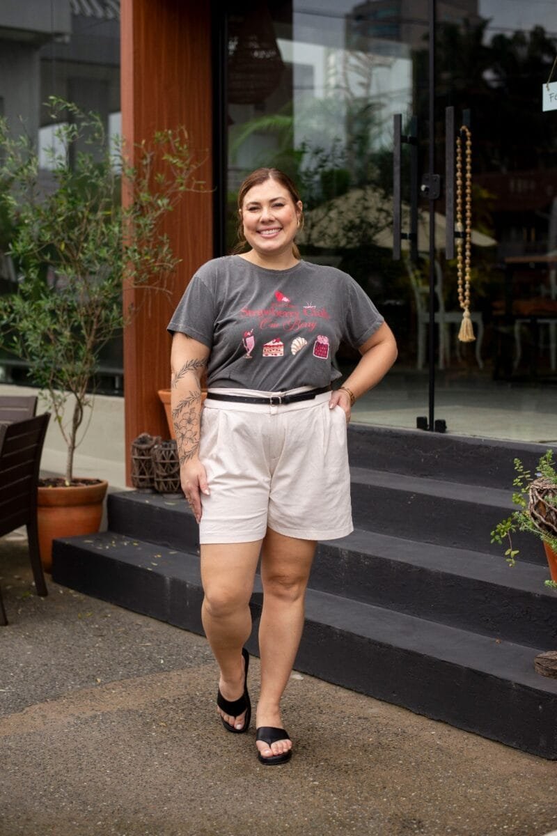 Tshirt Feminina Estonada Plus Chumbo Strawberry - Image 2