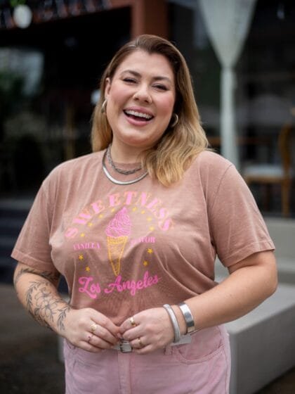 Tshirt Feminina Estonada Plus Mousse Vanilla