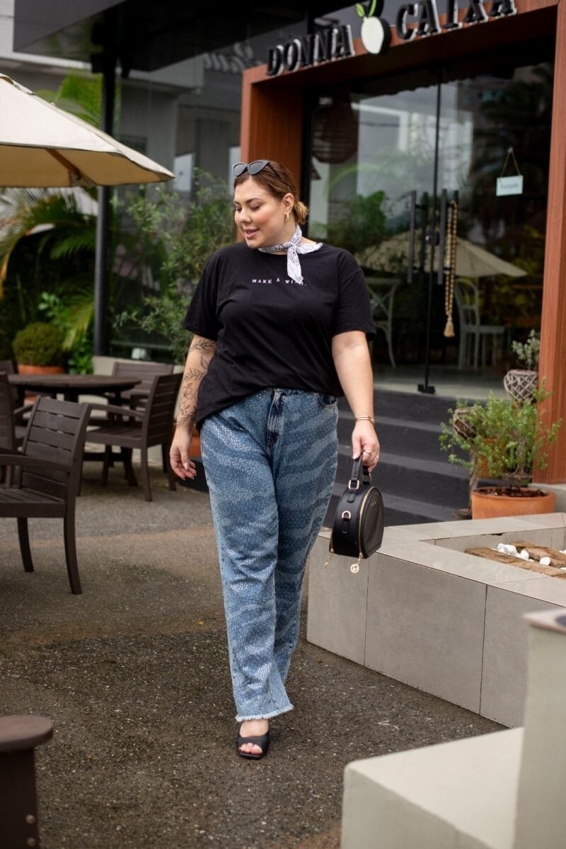 Tshirt Feminina Estonada Plus Preto Wish - Image 4