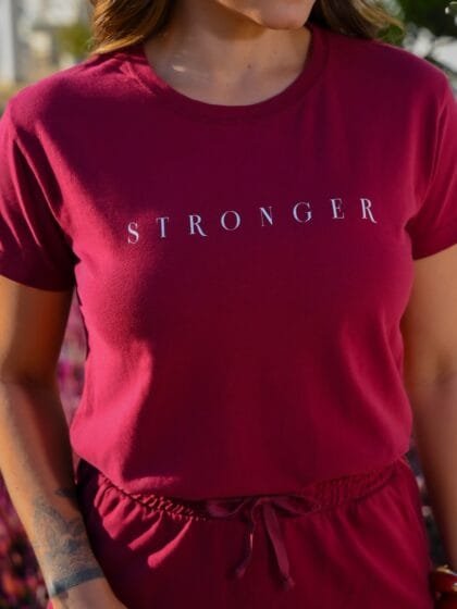 Tshirt Feminina Estonada Cereja Stronger