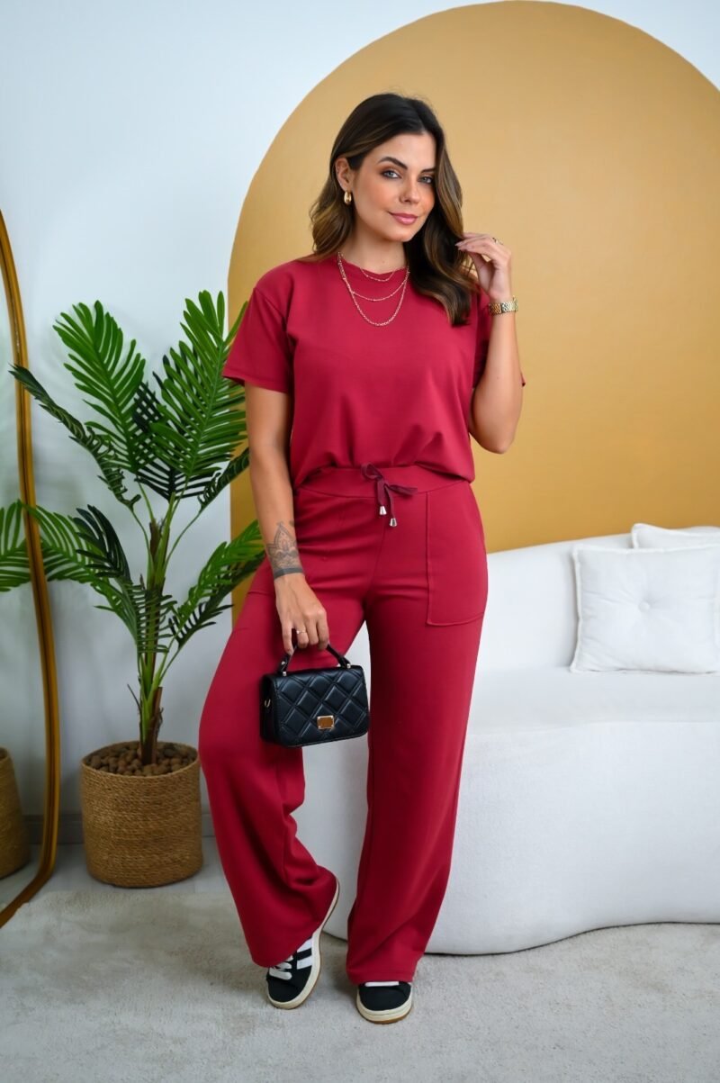 Conjunto Feminino Encanto Cereja