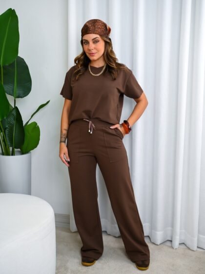 Conjunto Feminino Encanto Marrom