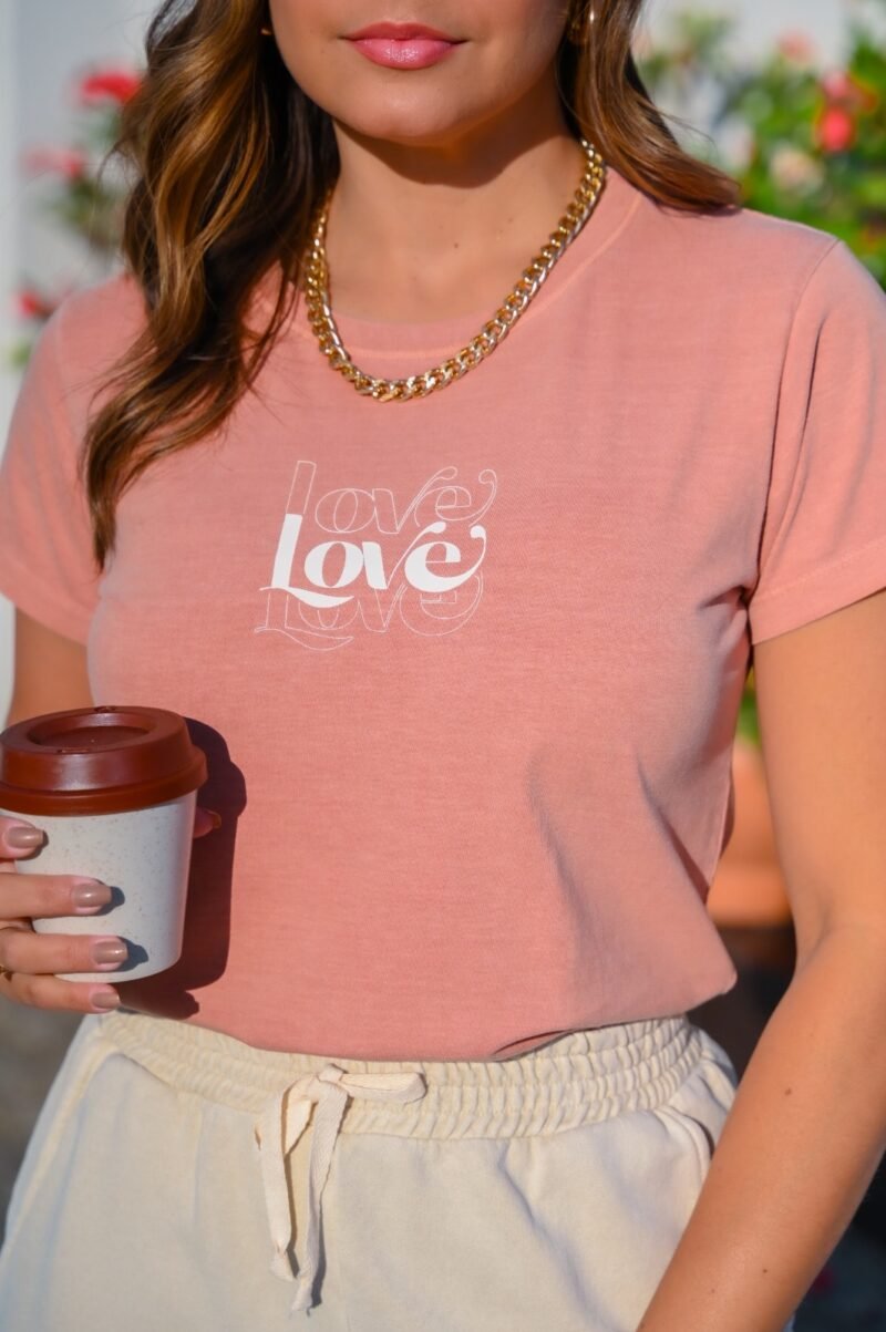 Tshirt Feminina Estonada Amêndoa Love
