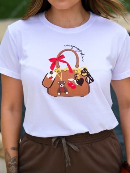 Tshirt Feminina Estonada Branca Bag