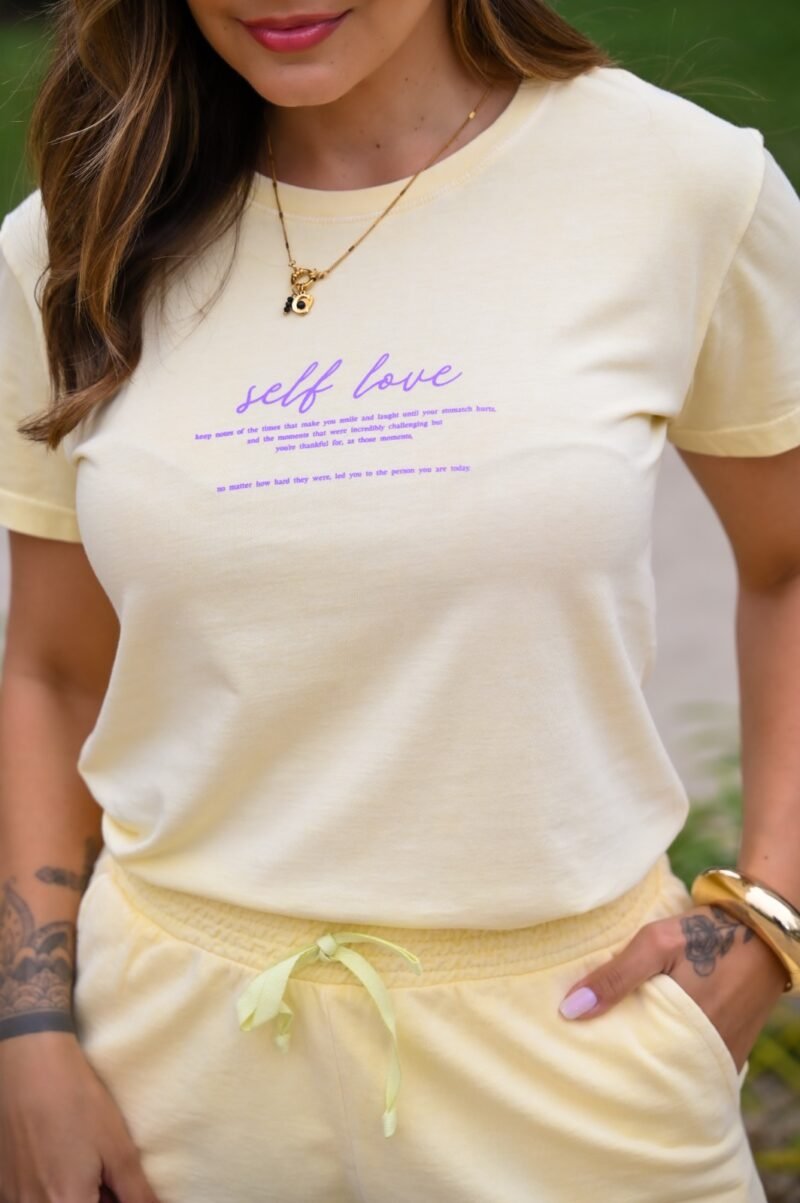 Tshirt Feminina Estonada Manteiga Self Love