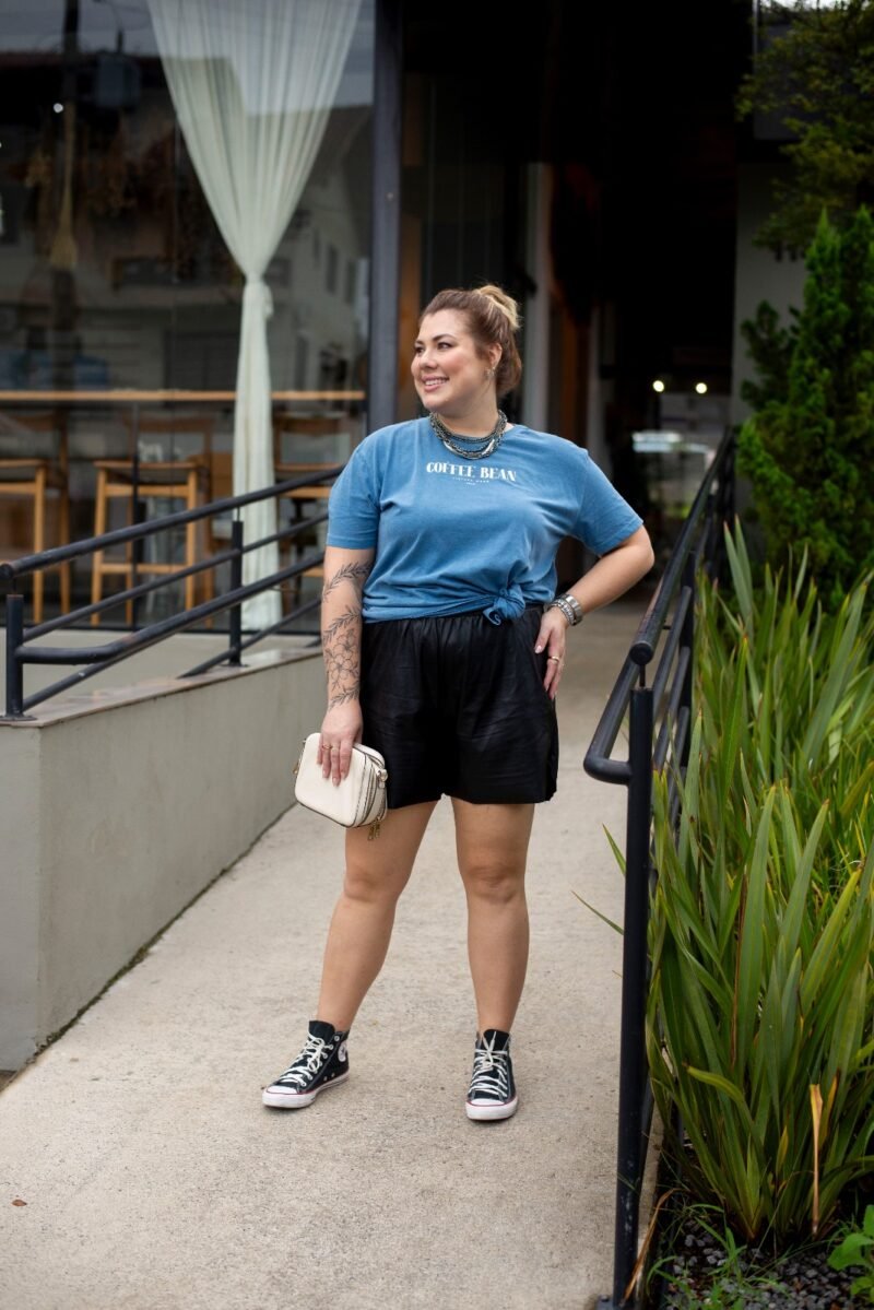 Tshirt Feminina Estonada Plus Jeans Coffee - Imagem 2