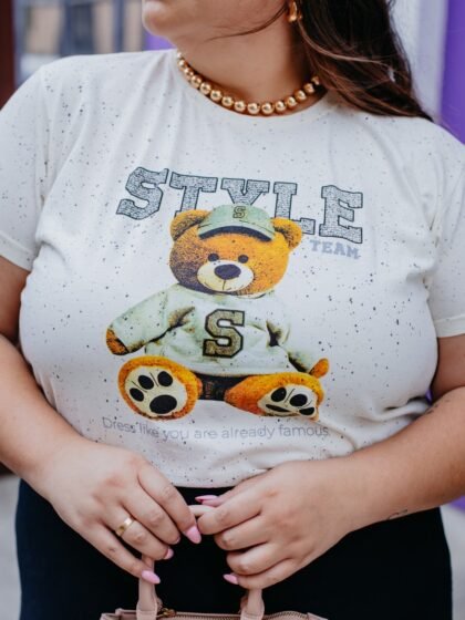 Tshirt Feminina Estonada Plus Off White Style