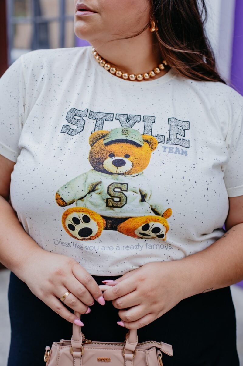 Tshirt Feminina Estonada Plus Off White Style