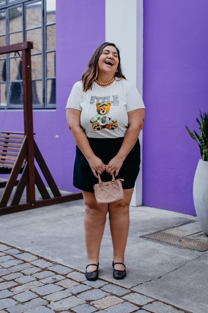 Tshirt Feminina Estonada Plus Off White Style - Imagem 3