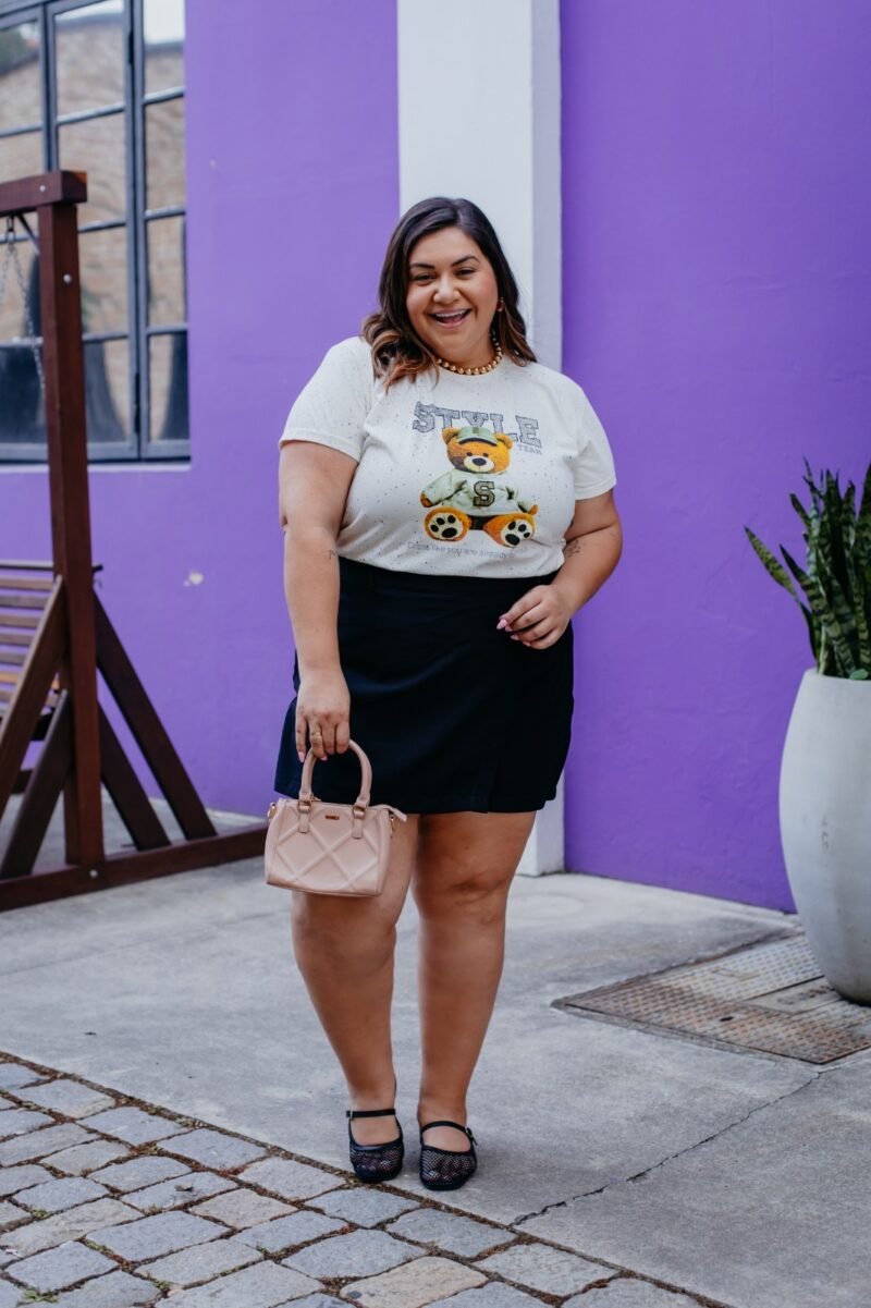 Tshirt Feminina Estonada Plus Off White Style - Imagem 4