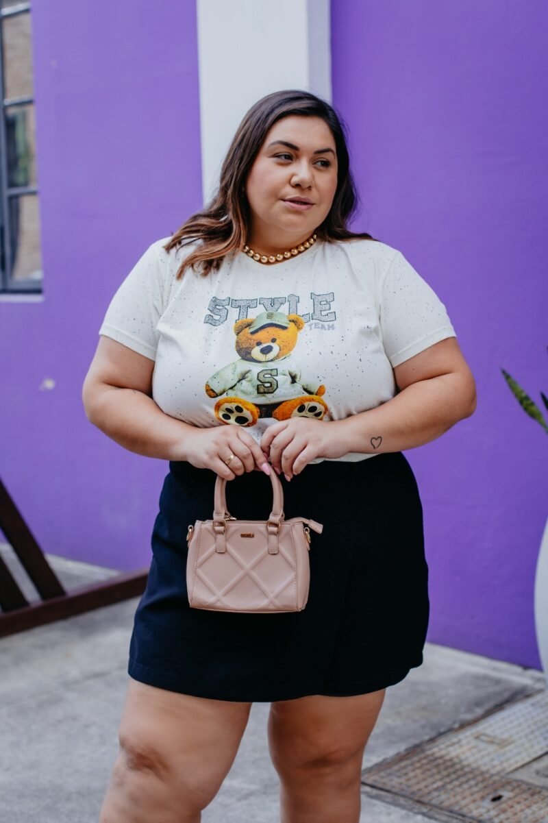 Tshirt Feminina Estonada Plus Off White Style - Imagem 2
