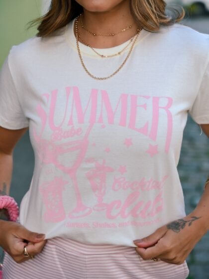 Tshirt Feminina Estonada Off Summer