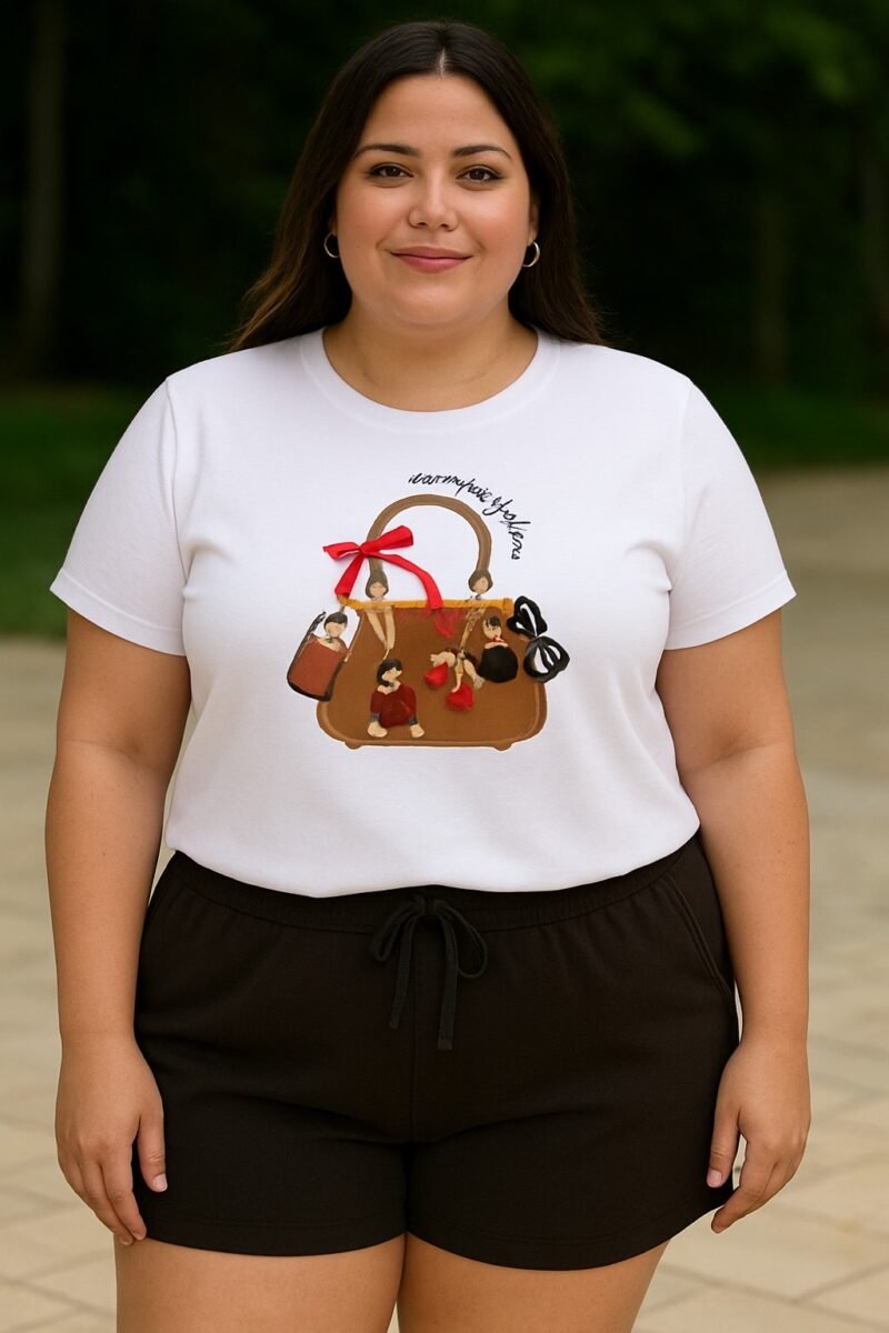 Tshirt Feminina Estonada Plus Branca Bag - Imagem 2