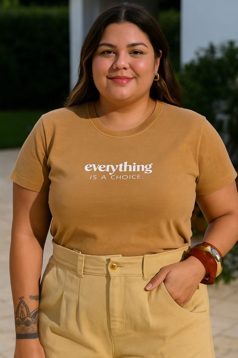 Tshirt Feminina Estonada Plus Mostarda Everithing