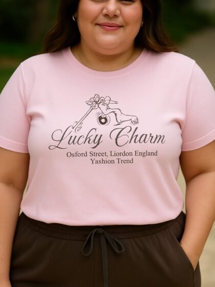 Tshirt Feminina Estonada Plus Rosa Claro Charm