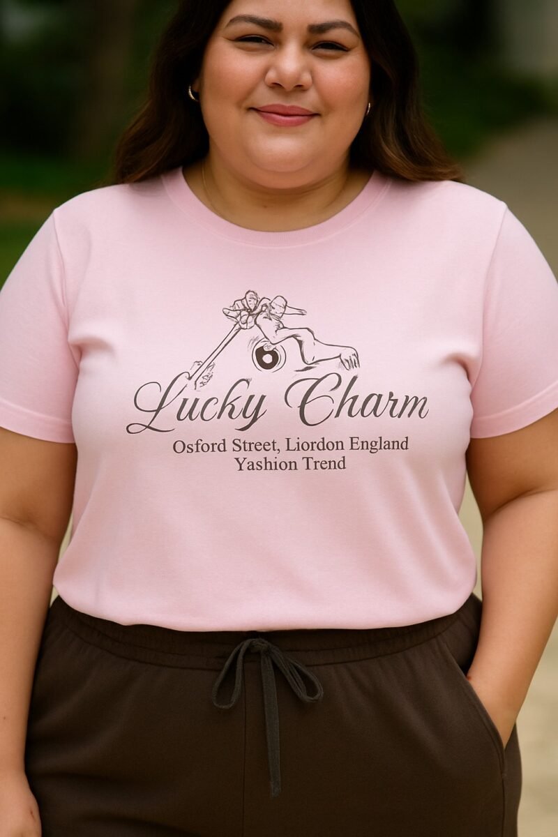 Tshirt Feminina Estonada Plus Rosa Claro Charm