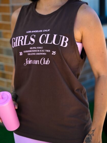 Muscle Tee Feminina Estonada Café Los Angeles