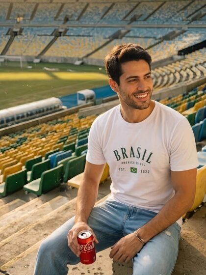 Camiseta Unissex Branca Brasil 1822