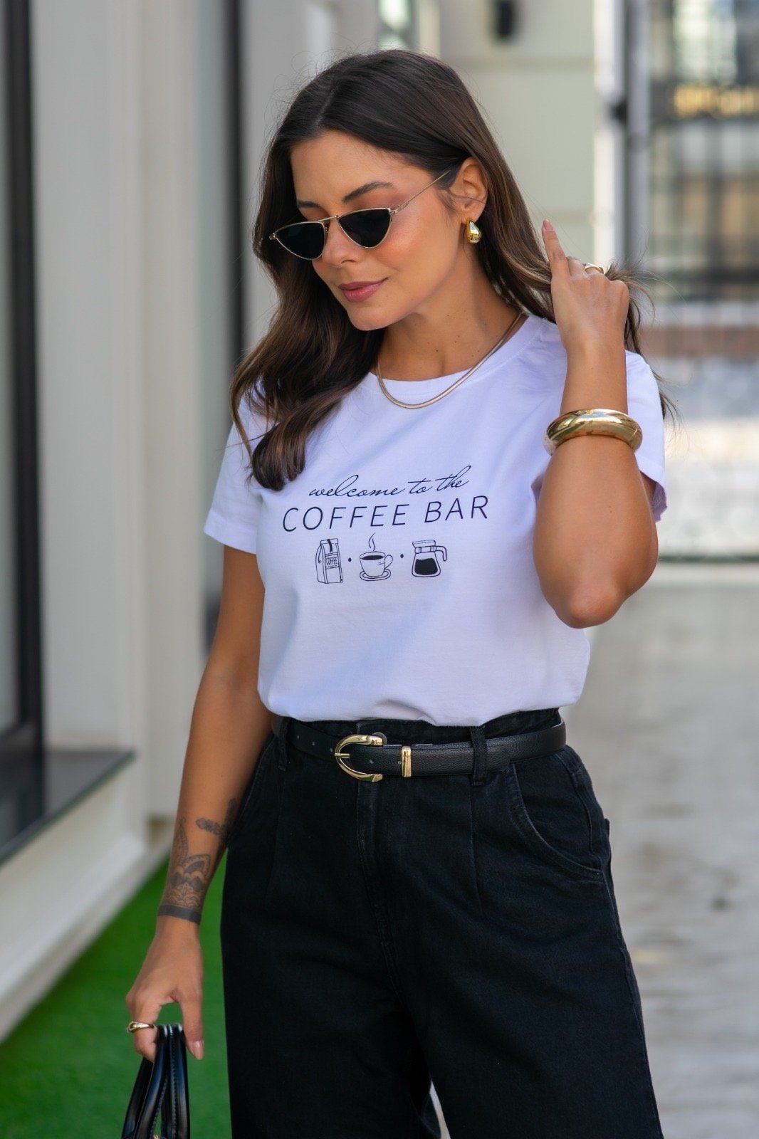 Tshirt Feminina Branca Coffee