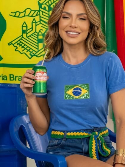 Tshirt Feminina Azul Bandeira