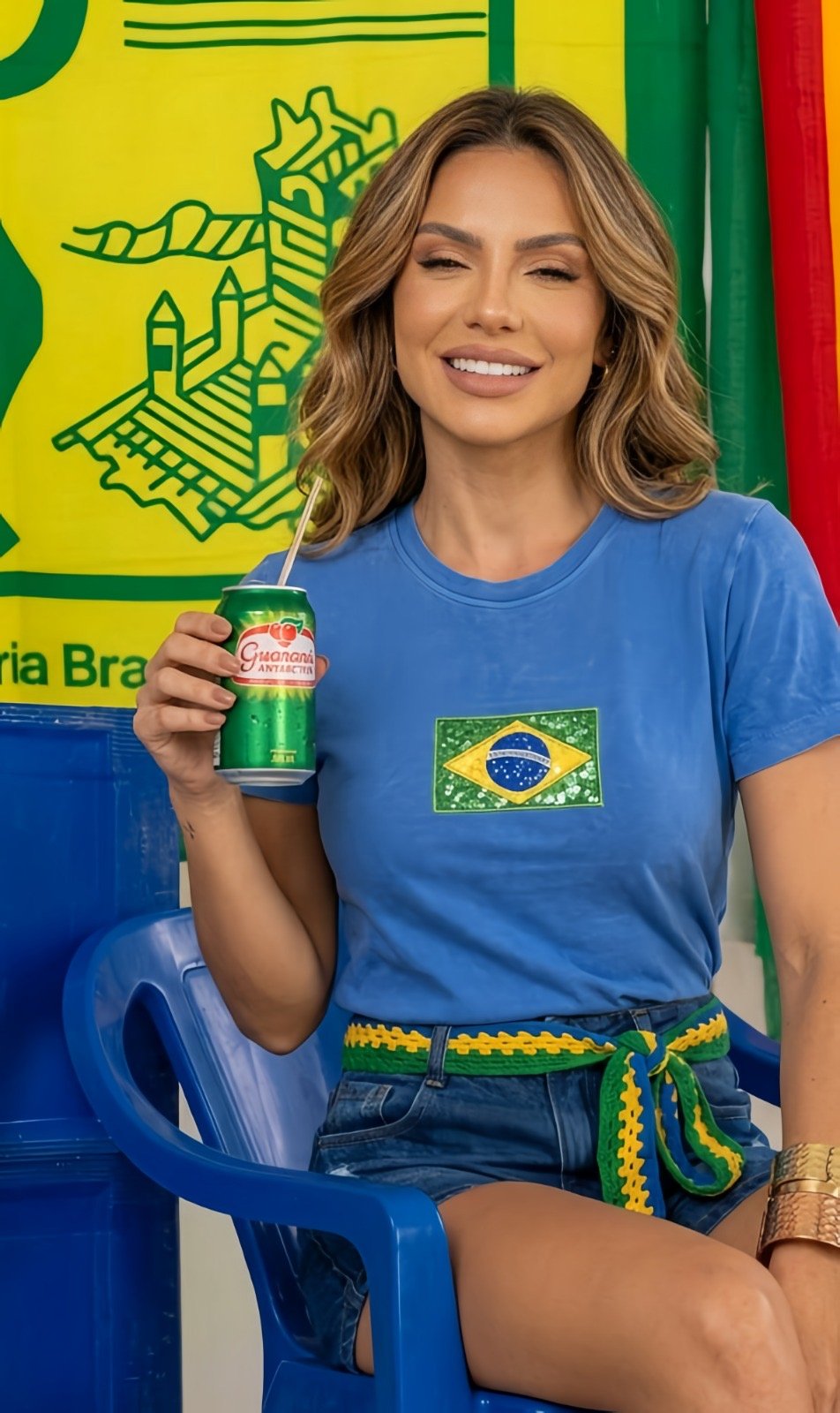 Tshirt Feminina Azul Bandeira