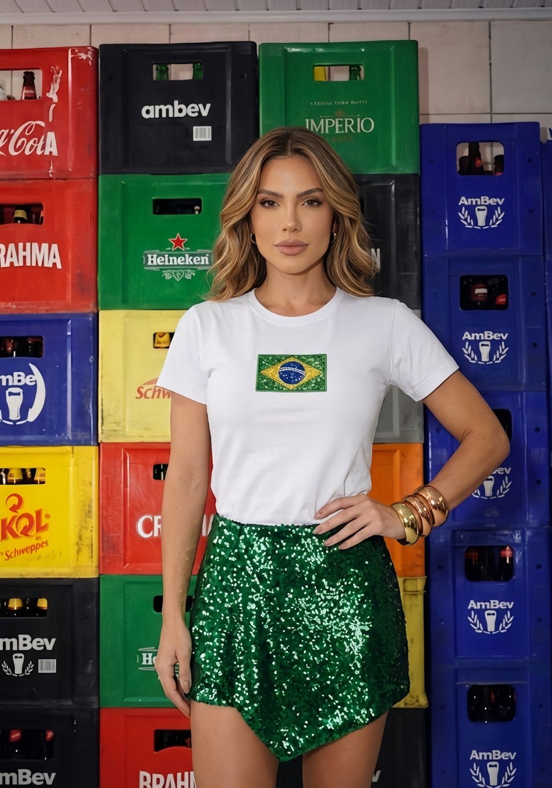 Tshirt Feminina Branca Bandeira - Imagem 2