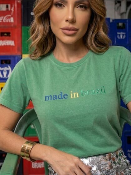 Tshirt Feminina Verde Made in Brazil