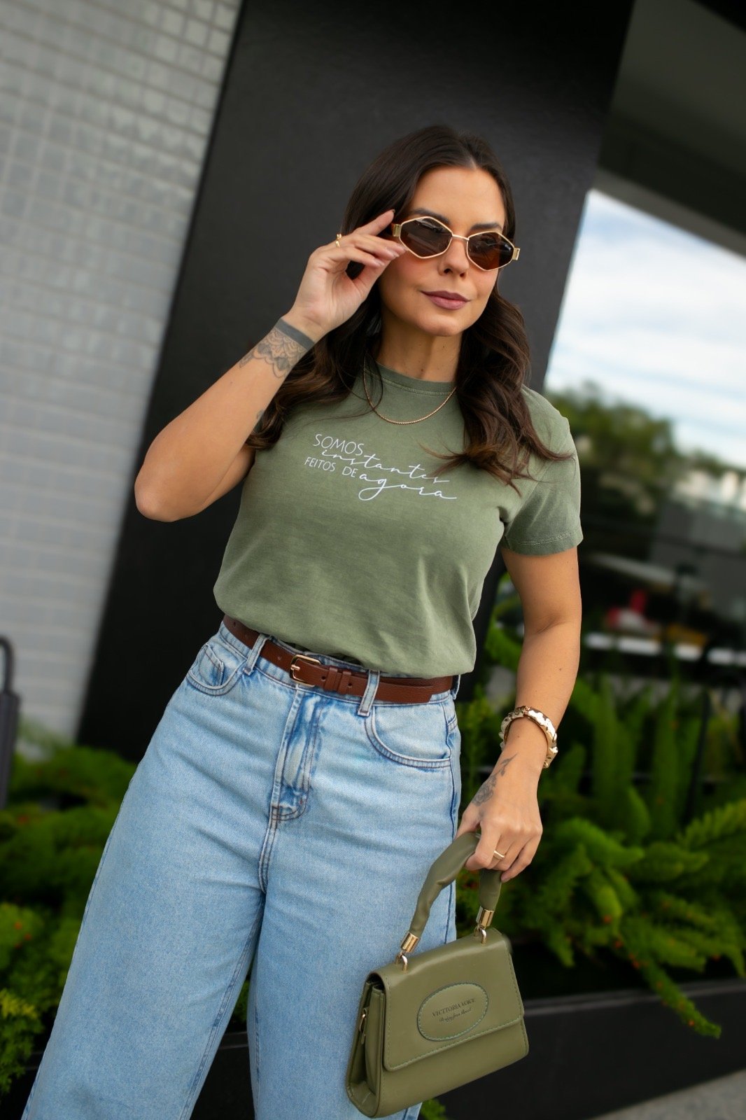 Tshirt Feminina Verde Instantes