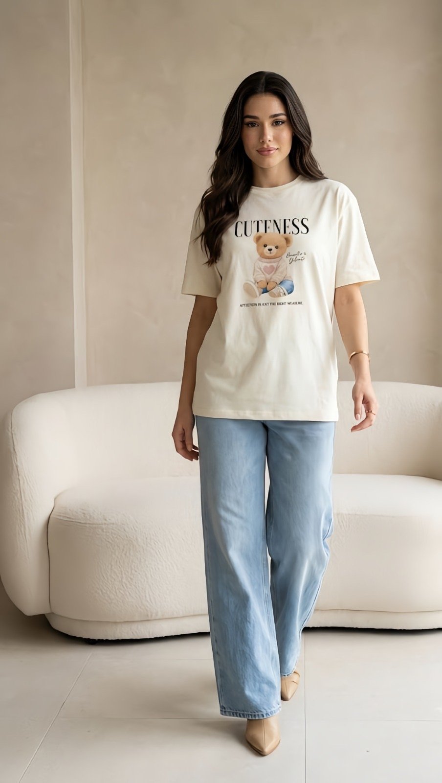Camiseta Comfort Off White Cuteness - Imagem 3