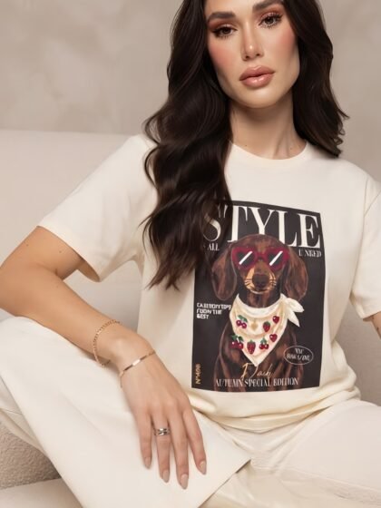 Camiseta Feminina Comfort Off White Style