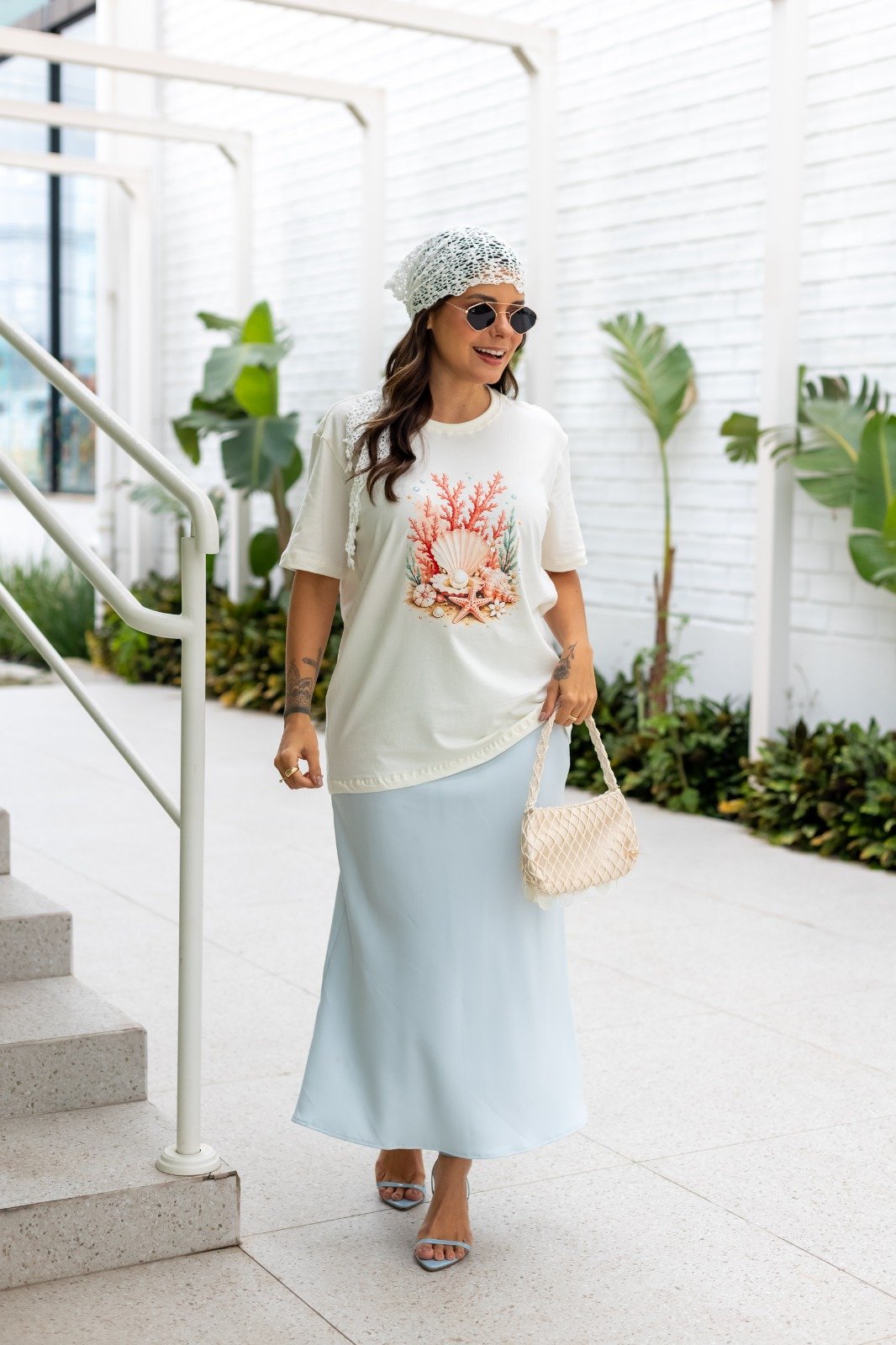 Camiseta Comfort Off White Conchas - Imagem 4